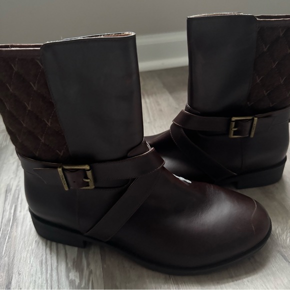 Vionic Holden Thea Ankle Waterproof Leather Upper Zip Ankle Boot Brown Size 6.5 - Picture 5 of 12